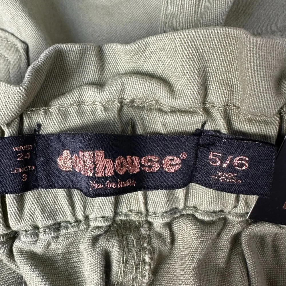 Dollhouse Women's Gladys Fashion High Waist Mom Shorts,‎ Size 5/6, Sage Green - Picture 10 of 12